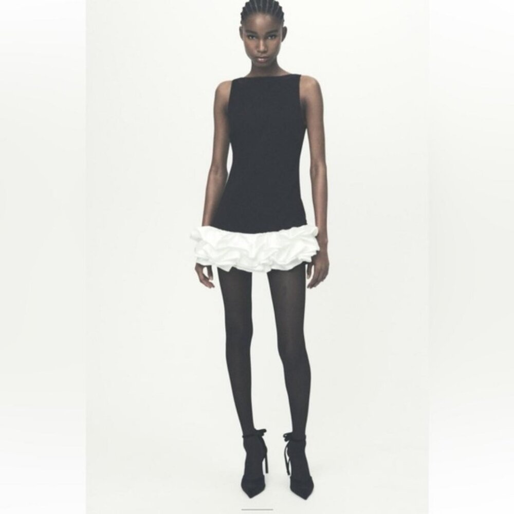 ZARA CONTRASTING JUMPSUIT DRESS